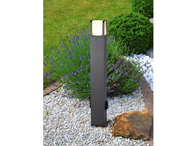 LED Außenwandleuchte EBRO Aluminium in Anthrazit, Höhe 20cm, IP54
