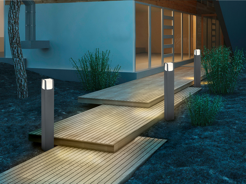 LED Außenwandleuchte EBRO Aluminium in Anthrazit, Höhe 20cm, IP54