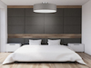 Schöne Deckenlampe mit Textilschirm als Schlafzimmerlampe