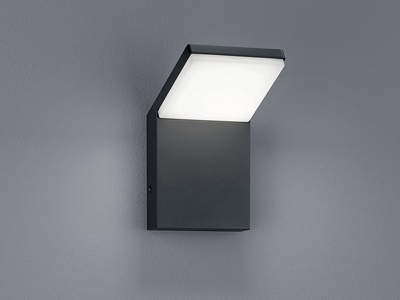 Moderne LED Außenwandleuchte PEARL Aluminium Anthrazit, Höhe 16cm