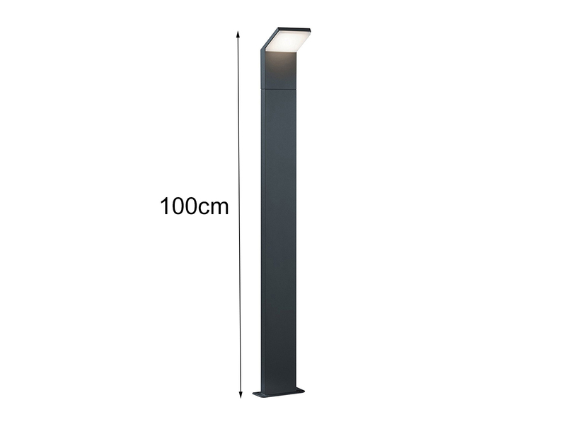 Moderne LED Wegeleuchte PEARL aus Aluminium Anthrazit, Höhe 100cm
