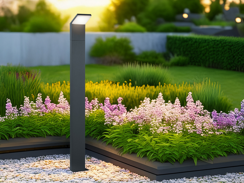 Moderne LED Wegeleuchte PEARL aus Aluminium Anthrazit, Höhe 100cm