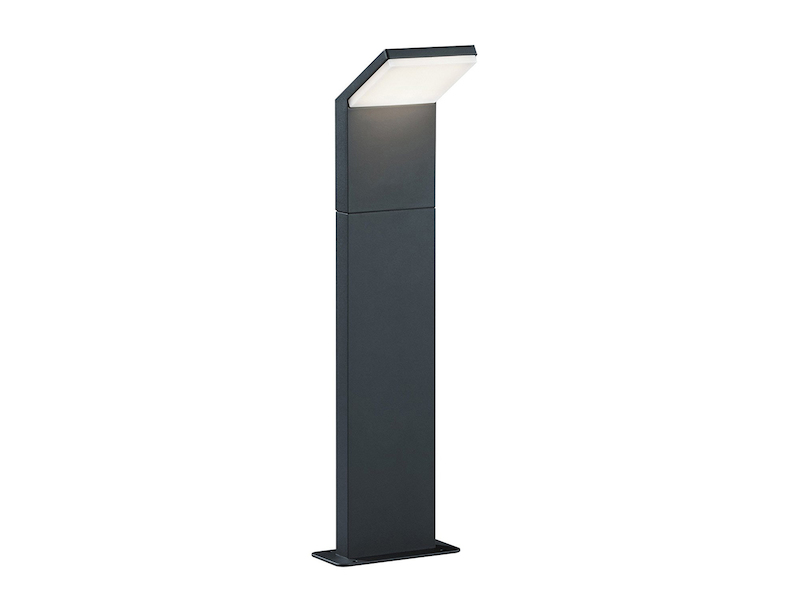Moderne LED Pollerleuchte PEARL aus Aluminium Anthrazit, Höhe 50cm
