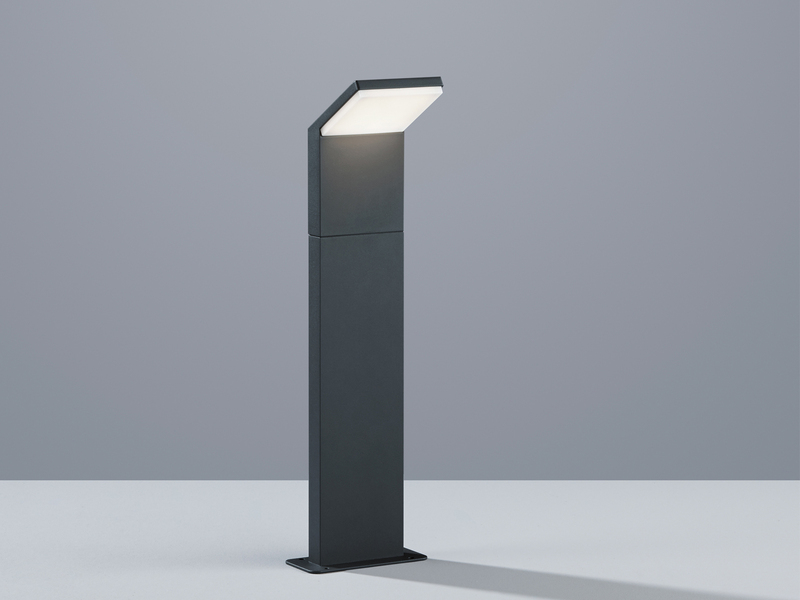 Moderne LED Pollerleuchte PEARL aus Aluminium Anthrazit, Höhe 50cm