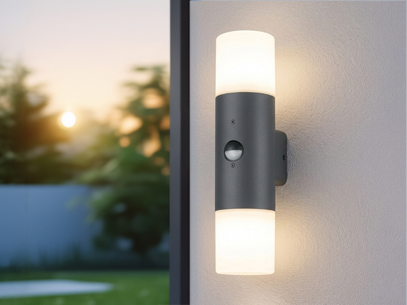 LED Außenwandleuchte Up & Down mit Bewegungsmelder, Anthrazit, Höhe 33cm