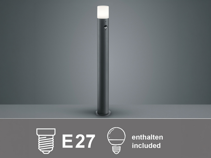 LED Wegeleuchte Anthrazit mit Bewegungsmelder, Höhe 80cm
