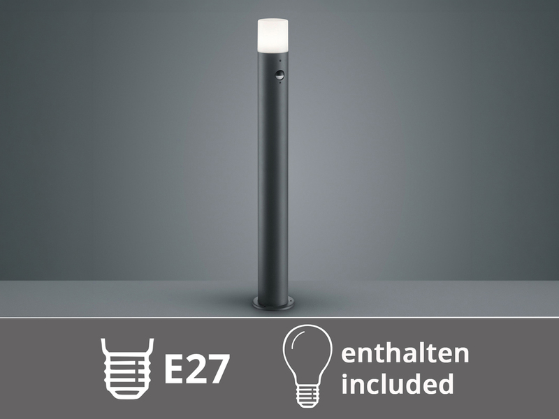 LED Wegeleuchte Anthrazit mit Bewegungsmelder, Höhe 80cm