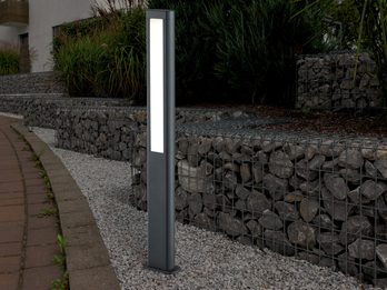 LED Wegeleuchte RHINE aus Aluminium in Anthrazit, Höhe 100cm