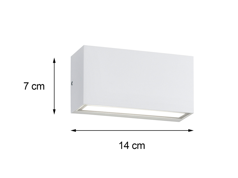 LED Außenwandleuchte Up- & Down Light TRENT in Weiß matt