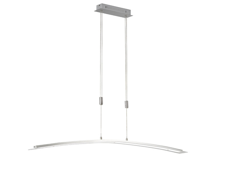 LED Pendelleuchte METIS Silber dimmbar & höhenverstellbar, Breite 135cm