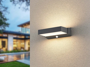 LED Außenwandleuchte CUANDO mit Bewegungsmelder Anthrazit - Fassadenbeleuchtung