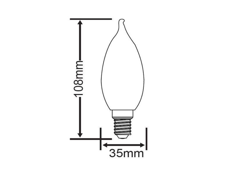 warmweiß 4W 4 Stufen Switch Dimmer Windstoßkerzenförmiges LED E14 Leuchtmittel 