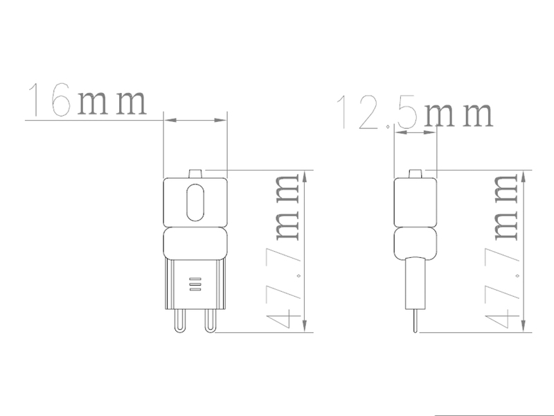 G9 LED 2Stk. Stiftsockel - 2,5 Watt, 210 Lumen, warmweiß - nicht dimmbar