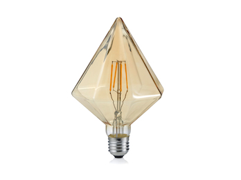 E27 Filament LED - 4 Watt, 140 Lumen, warmweiß, Ø11,5cm - nicht dimmbar, amber