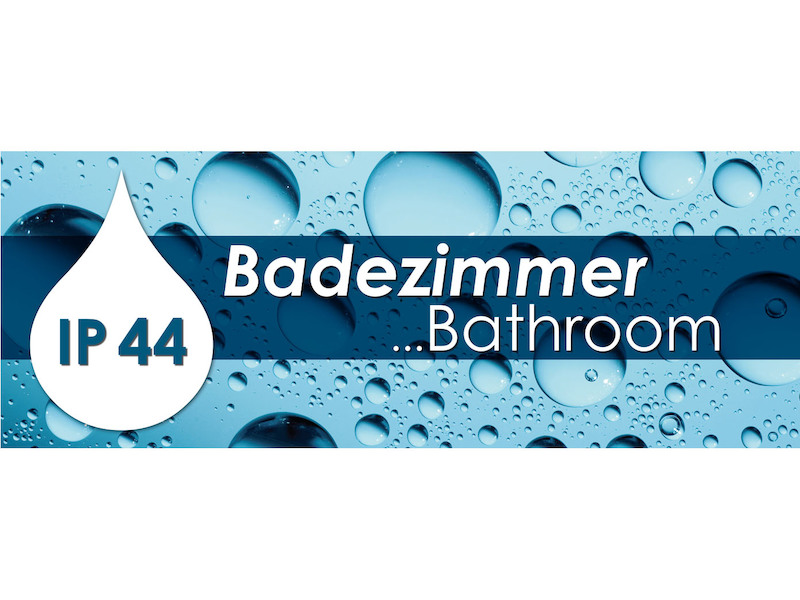 LED Badezimmer Spiegelleuchte BAABE schwenkbar, Silber Chrom Breite 60cm