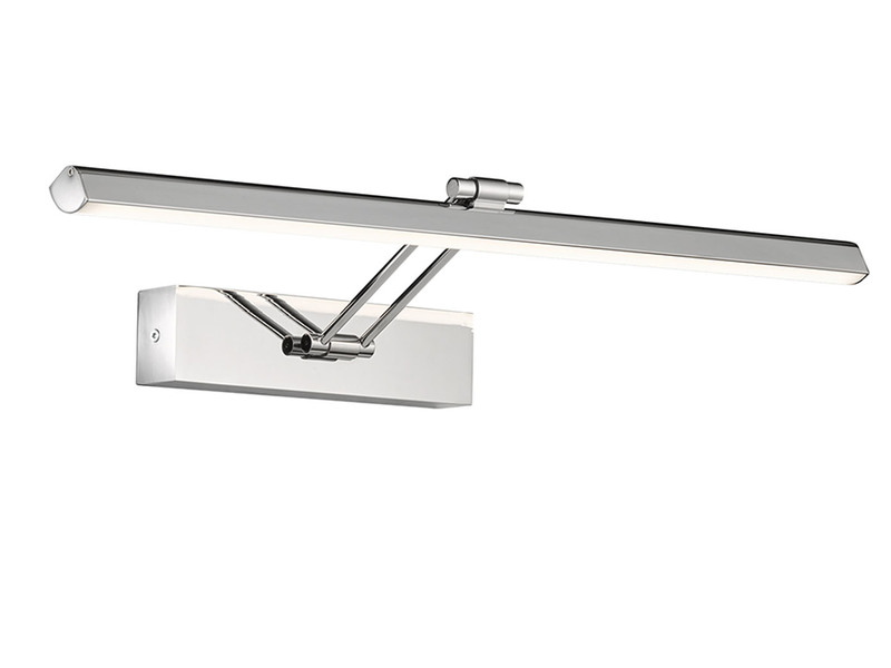LED Badezimmer Wandleuchte BAABE Silber Chrom schwenkbar, Breite 60cm