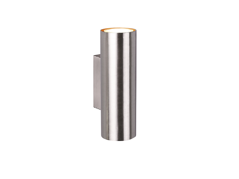 Wandleuchte MARLEY Up and Down Metall Silber, Höhe 18cm