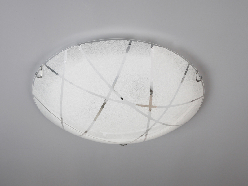 Runde Deckenschale SANDRINA Glaslampenschirm Streifendesign Ø 40 cm