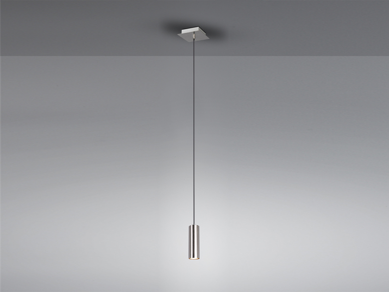 Pendelleuchte MARLEY 1-flammig Metall in Silber, Ø 12cm