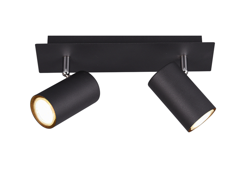 Deckenstrahler MARLEY Schwarz 2-flammig, Breite 30cm