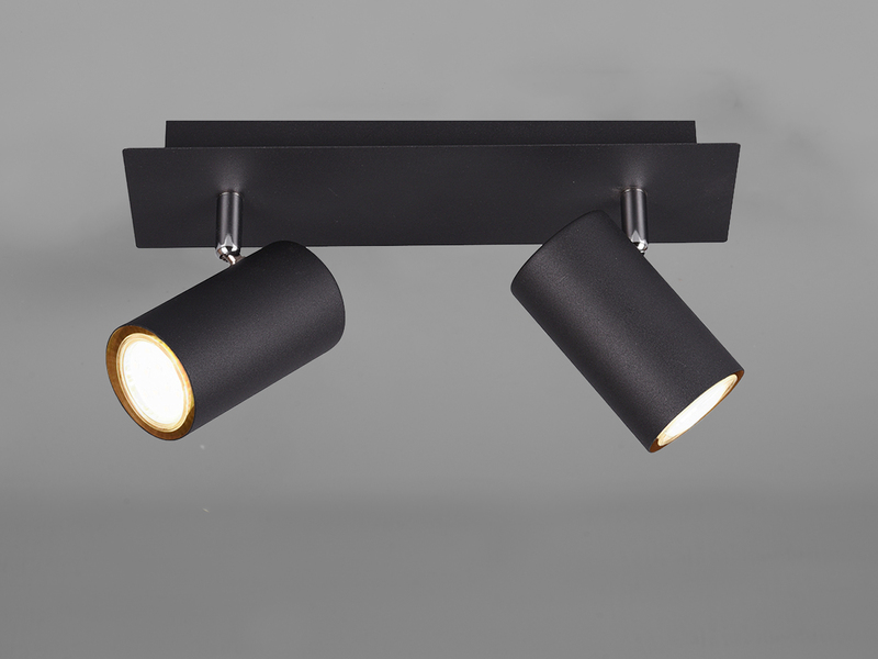 Deckenstrahler MARLEY Schwarz 2-flammig, Breite 30cm