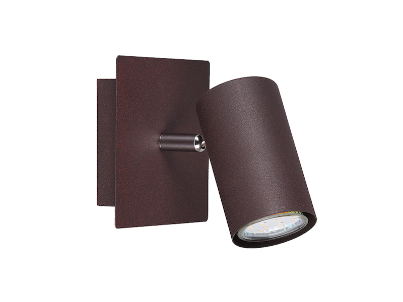 Wandstrahler MARLEY Metall Rost mit GU10-Sockel, Breite 12cm