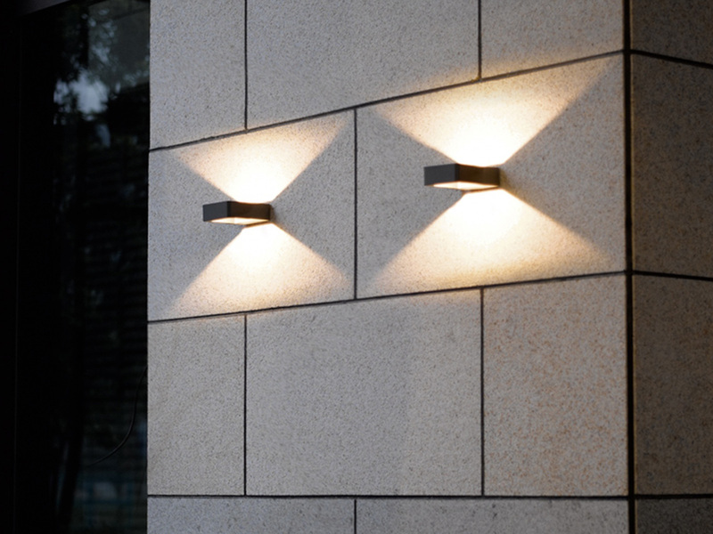 LED Außenwandleuchte in Anthrazit - 2er SET Außenbeleuchtung für Haus & Garten