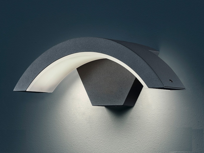Moderne LED Außenwandleuchte Downlight Anthrazit - 2er SET für Hausbeleuchtung