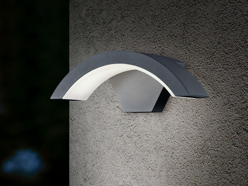 Moderne LED Außenwandleuchte Downlight Anthrazit - 2er SET für Hausbeleuchtung