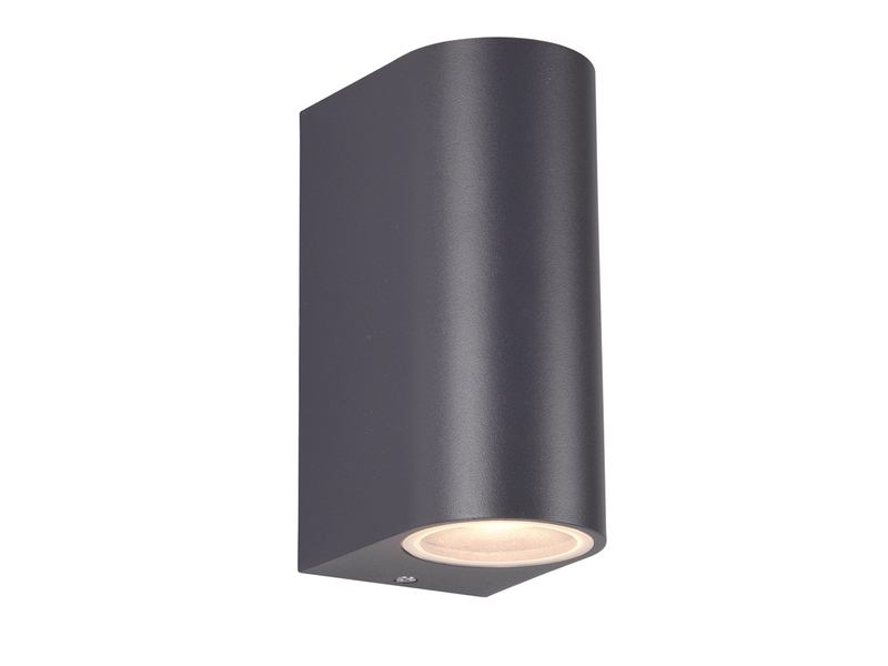 Außenwandleuchte AVA Aluminium Anthrazit mit Up and Down Licht, Höhe 15cm