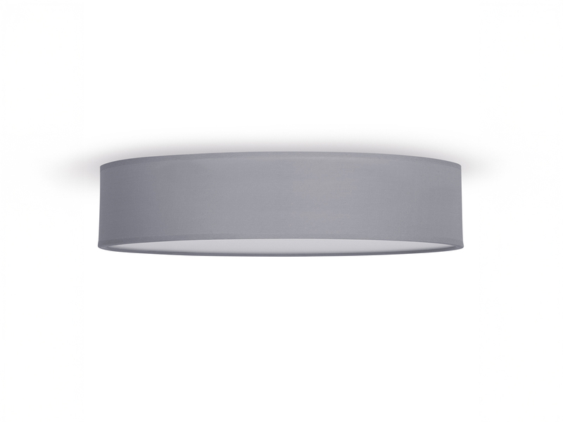 Deckenlampe CEILING DREAM, Stoff Grau / Abdeckung satiniert, Ø 50cm