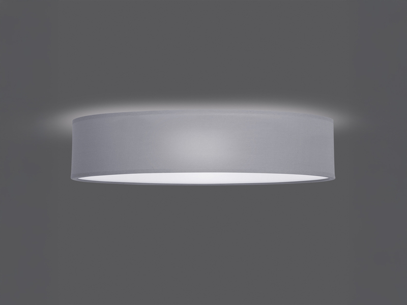 Deckenlampe CEILING DREAM, Stoff Grau / Abdeckung satiniert, Ø 50cm