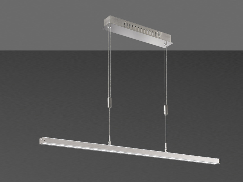 LED Pendelleuchte VITAN Silber dimmbar & höhenverstellbar, Breite 115cm