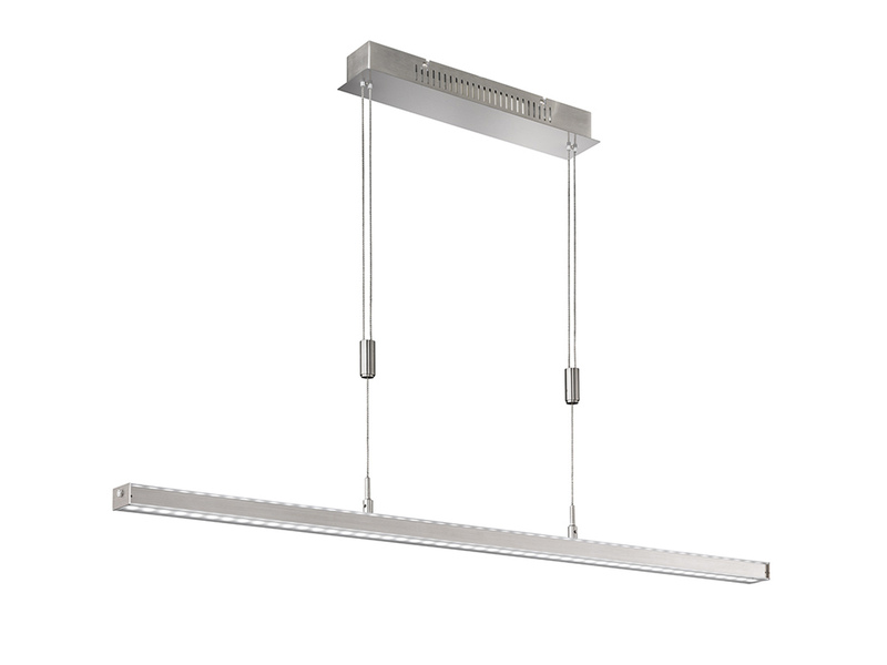 LED Pendelleuchte VITAN Silber dimmbar & höhenverstellbar, Breite 115cm