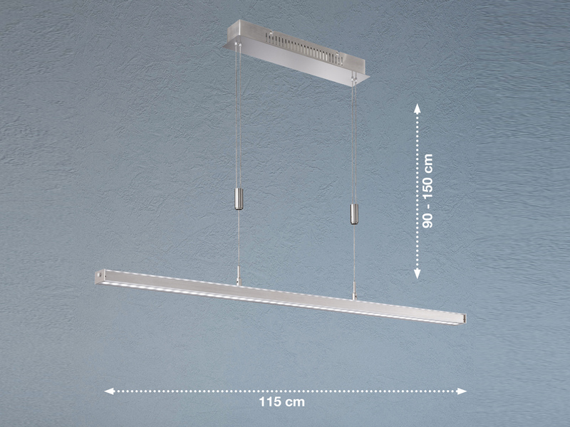 LED Pendelleuchte VITAN höhenverstellbar & dimmbar, Up&Down Licht, 115cm lang