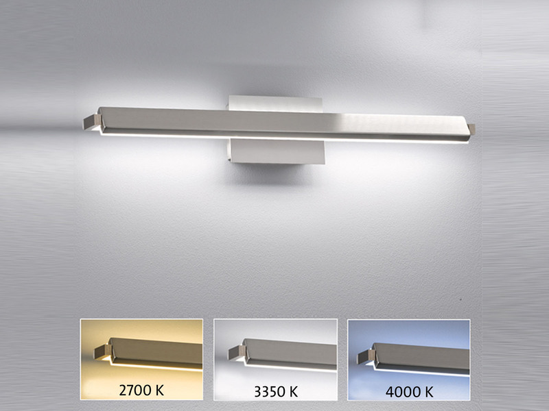 LED Wandleuchte PARE schwenkbar & dimmbar - Silber matt 60cm lang