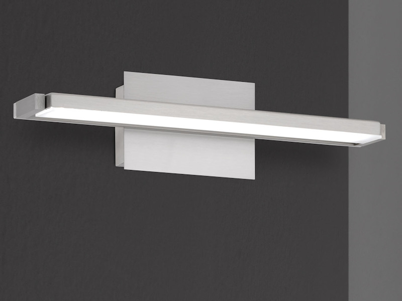 2er SET LED Wandlampen Silber schwenkbar & dimmbar, Breite 40cm