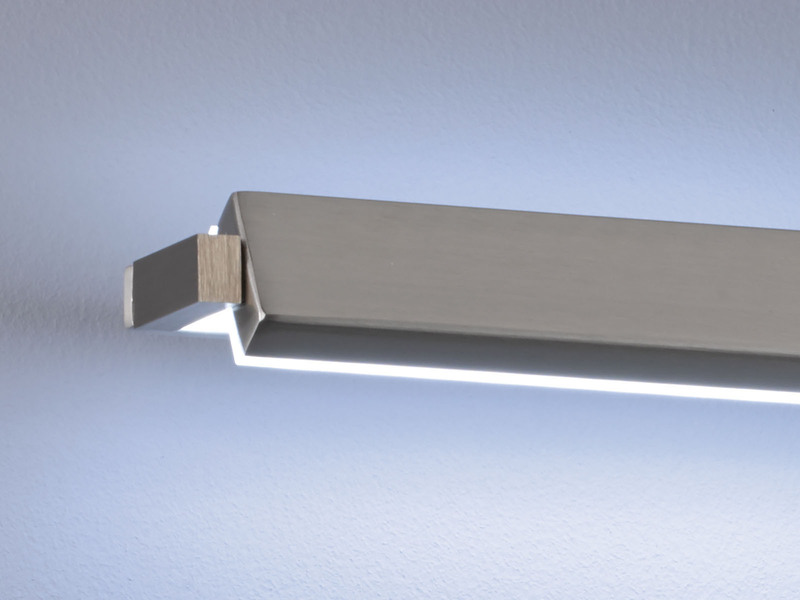 2er SET LED Wandlampen Silber schwenkbar & dimmbar, Breite 40cm
