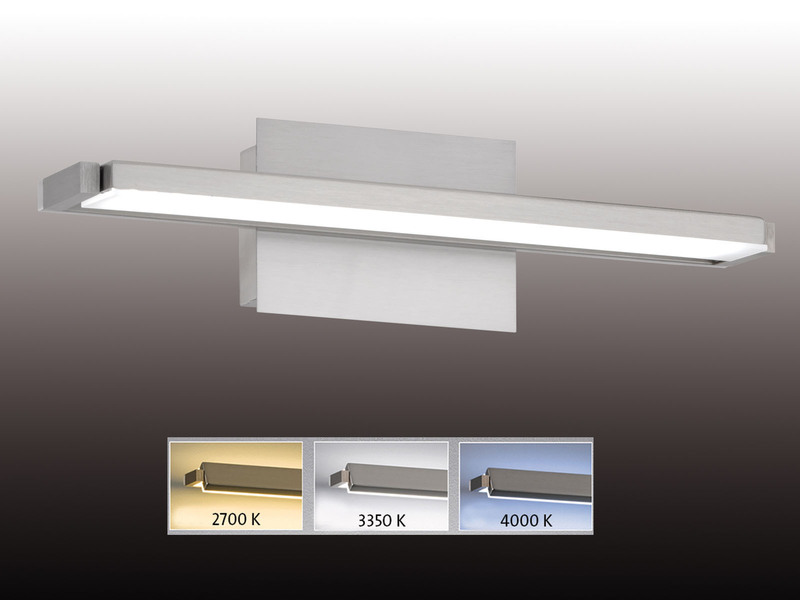 2er SET LED Wandlampen Silber schwenkbar & dimmbar 40cm lang