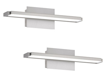 2er SET LED Wandlampen Silber schwenkbar & dimmbar, Breite 40cm