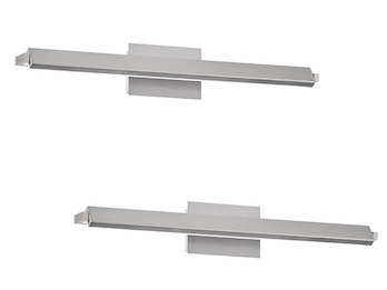 2er SET LED Wandlampen Silber schwenkbar & dimmbar, Breite 60cm