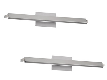 LED Wandleuchten 2er Set Silber schwenkbar & dimmbar 60cm