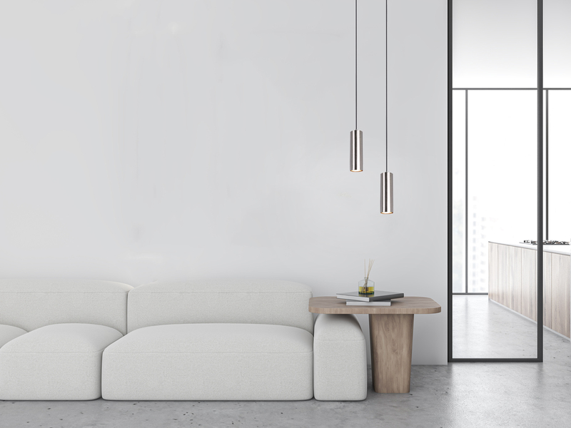 Kleine Pendelleuchte 1-flammig Metall Silber Ø 6cm inkl. GU10 LED