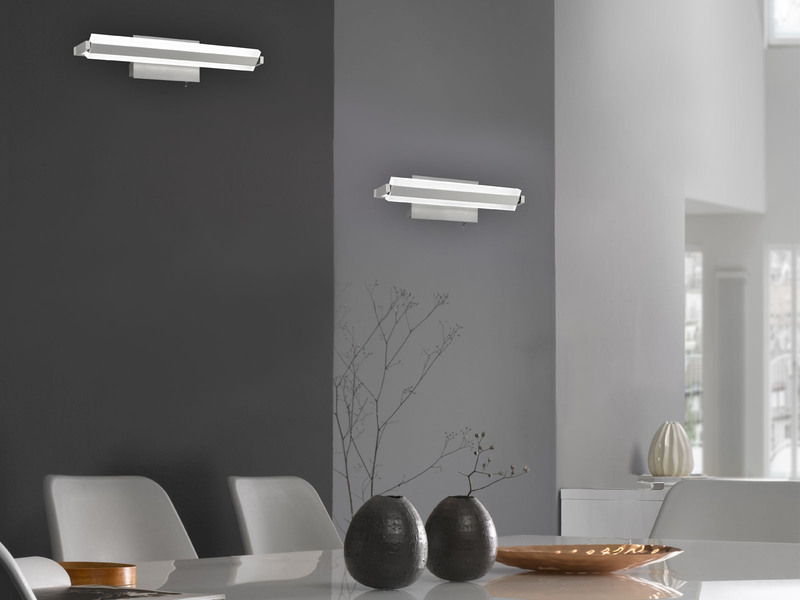 Verstellbares LED Wandleuchtenset je 35 cm mit Taster für Dimmen und Lichtfarbe