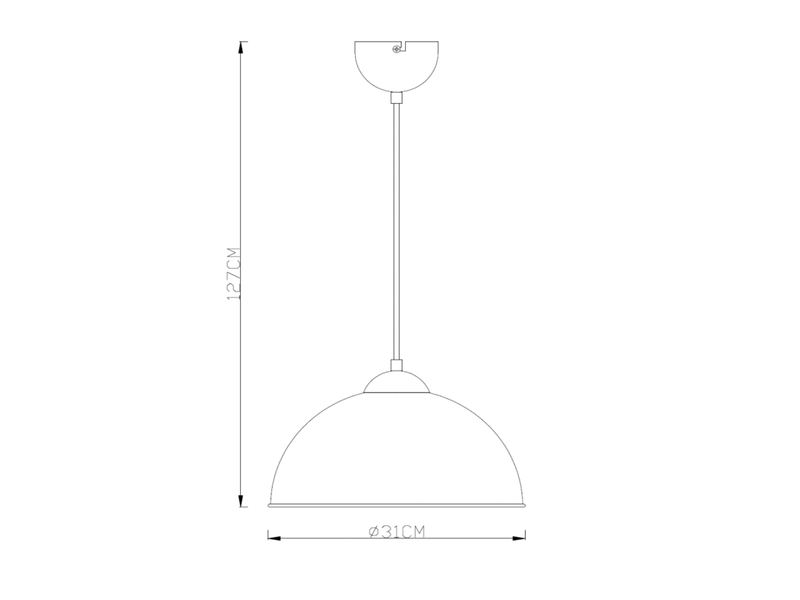 LED Pendelleuchte mit Metall Lampenschirm Schwarz innen Gold Ø31cm