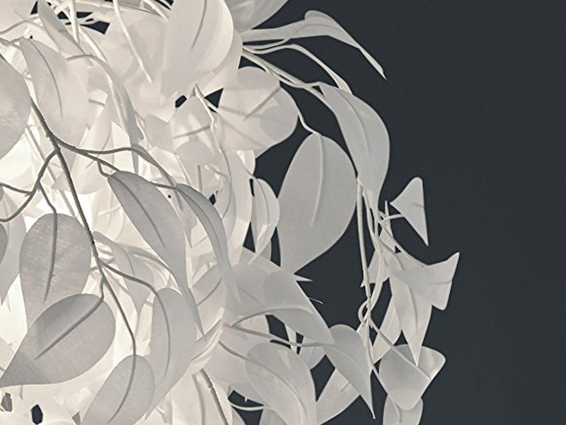 Deckenleuchte LEAVY Blätter Lampenschirm in Weiß Ø38cm