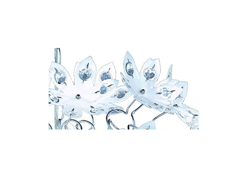 Elegante LED Pendelleuchte im floral Design mit Acryl Blüten & Steinen Ø50cm