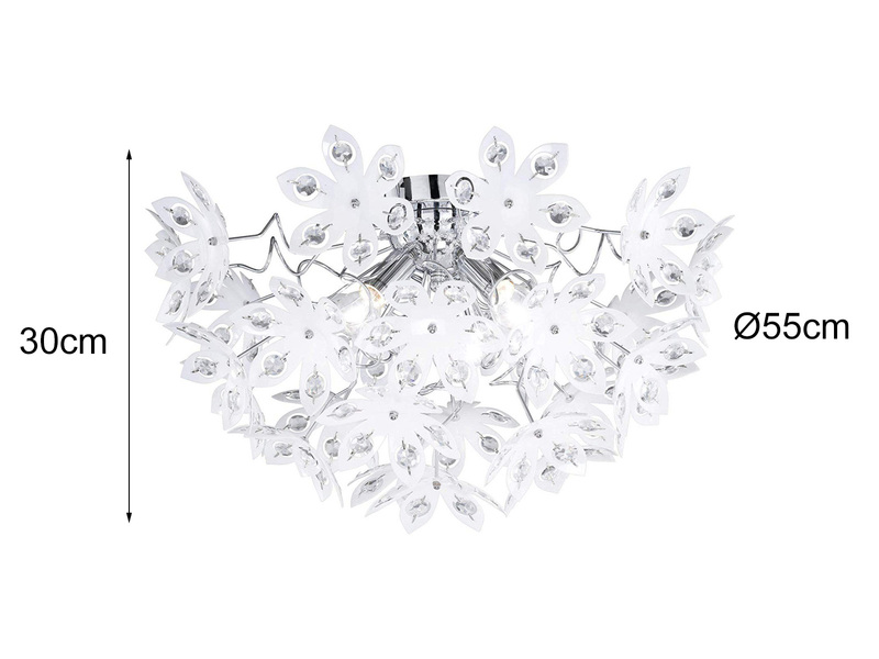 Elegante LED Deckenleuchte im floralen Design