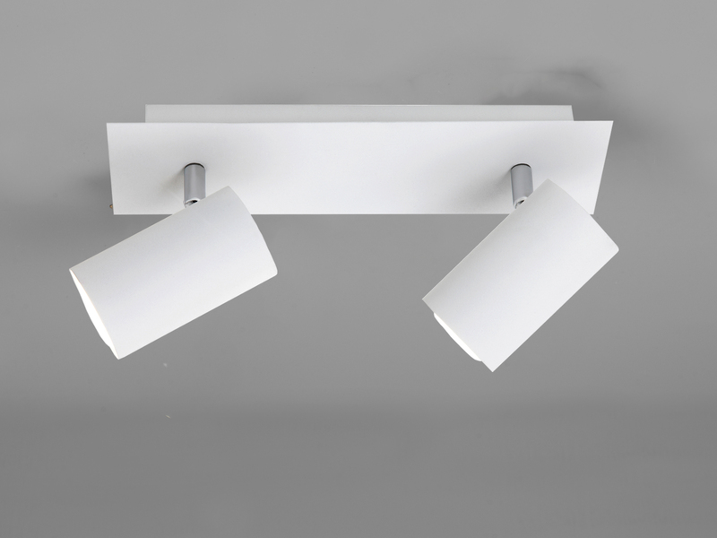 Deckenstrahler Weiß 2-flammig mit GU10 LED, Breite 30cm