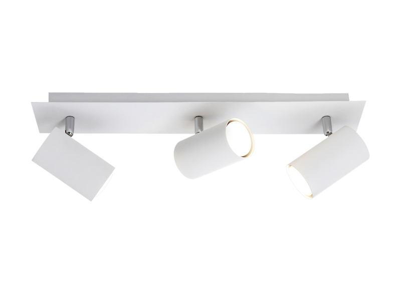 Deckenstrahler Weiß 3-flammig mit GU10 LED, Breite 48cm